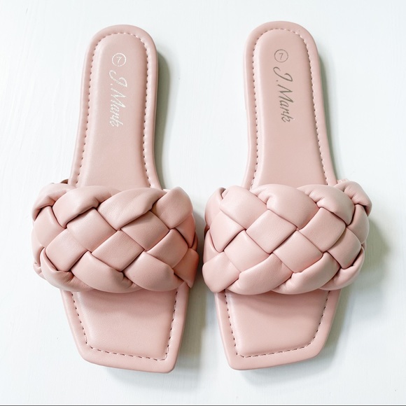 J. Mark Shoes - J.Mark Nude Braided Slide Sandal Passion-99